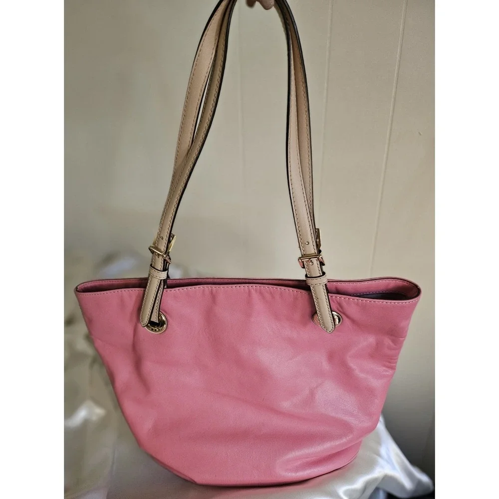 Michael Kors Pink Leather Tote Bag